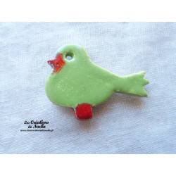 Magnet oiseau couleur vert amande