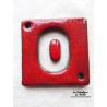 Plaque numéro maison couleur rouge en céramique
