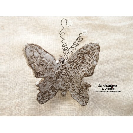 Papillon en céramique pour les jardins et jardinières taille grand, couleur Elsass café Papillon en céramique pour les jardins et jardinières taille grand, couleur Elsass café
