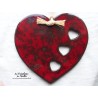 Coeur en céramique Joséphine (Finela) couleur  rouge pomme d'amour, à suspendre