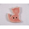 Bouton chat rose bonbon en céramique