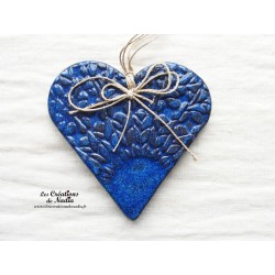 Coeur en céramique Liesel couleur bleu nuit