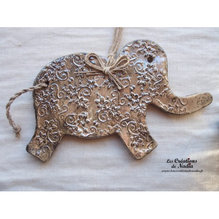 Dumbo l'éléphant couleur marron glacé en céramique