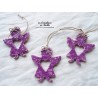 Ange au coeur lilas en céramique