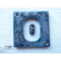 Plaque numéro de maison en céramique, couleur bleu gris métal