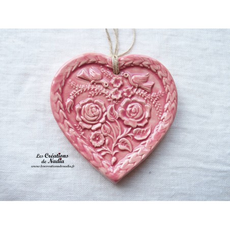 Coeur springerlé couleur rose Coeur springerlé couleur rose