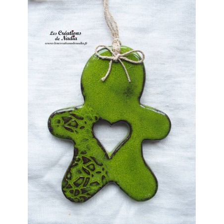 Mannela en céramique couleur vert reinette Mannela en céramique couleur vert reinette