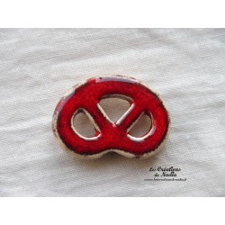 Magnet bretzel couleur rot und wiss