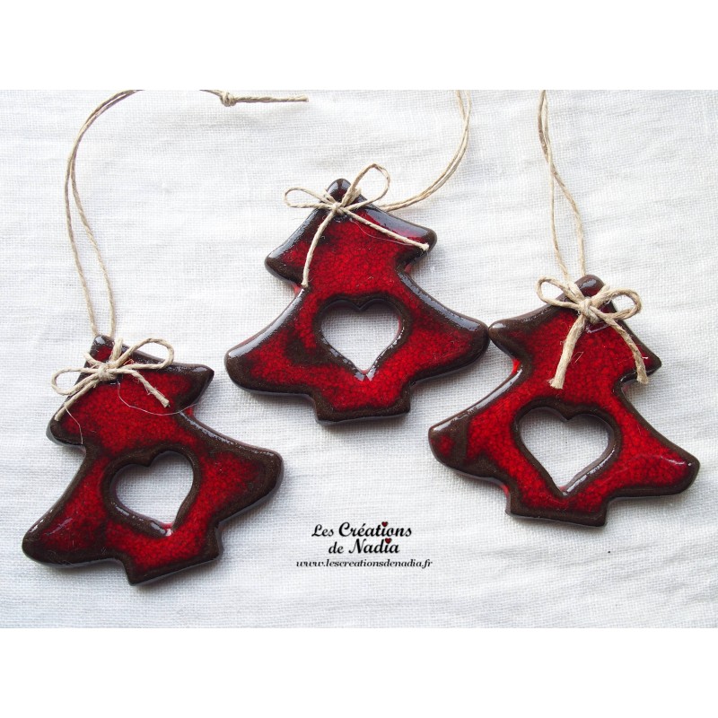 Décoration De Sapin Forme De Rectangle Coins Arrondis Motif Noël Pains