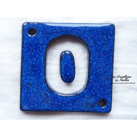 Plaque numéro maison bleu nuit en céramique Plaque numéro maison bleu nuit en céramique