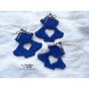 Sapin au coeur bleu nuit en poterie