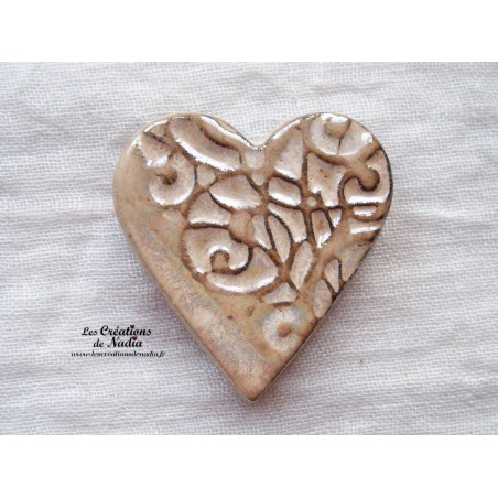 Magnet coeur couleur marron glacé Magnet coeur couleur marron glacé