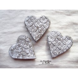 Magnet coeur couleur elsass café, impression fleur de vie