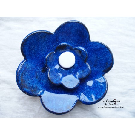 Fleur en céramique poppies taille XXL, couleur bleu nuit Fleur en céramique poppies taille XXL, couleur bleu nuit
