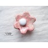 Poppies fleur en céramique pour les jardinières, petit modèle, couleur rose et blanc