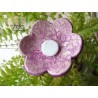 Poppies fleur en céramique pour les jardinières, grand modèle, couleur lilas et blanc