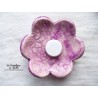 Poppies fleur en céramique pour les jardinières, grand modèle, couleur lilas et blanc