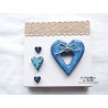 Tableau coeur Kateka bleu en céramique
