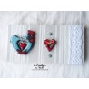 Tableau rectangulaire avec poule bleu en céramique
