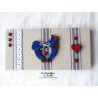Tableau Poulette bleu nuit en céramique