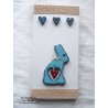 Tableau lapin couleur turquoise en céramique
