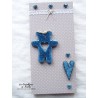 Tableau ourson bleu en céramique