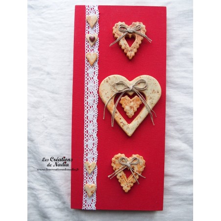 Tableau rectangulaire coeur Liesel en céramique couleur pain d'épice Tableau rectangulaire coeur Liesel en céramique couleur pain d'épice