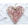 Coeur Liesel, rot und wiss, impression damassé