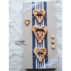 Tableau rectangulaire coeurs en céramique