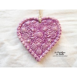 Coeur springerlé couleur lilas