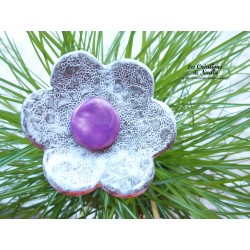 Poppies fleurs en céramique pour les jardinières, série de trois fleurs elsass café