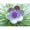 Poppies fleurs en céramique pour les jardinières, série de trois fleurs couleur Elsass café et lilas