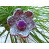 Poppies fleurs en céramique pour les jardinières, série de trois fleurs couleur Elsass café et lilas