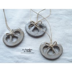 Mini bretzel en céramique, couleur marron givré