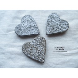 Magnet coeur couleur elsass café, impressions flocons