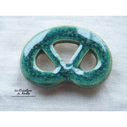 Magnet bretzel couleur vert bouteille