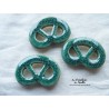 Magnet bretzel couleur vert bouteille