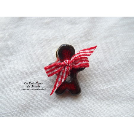 Pins mini Mannele couleur rouge pomme d'amour
