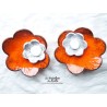 copy of Fleur en céramique poppie taille XXL, couleur orange et elsass café