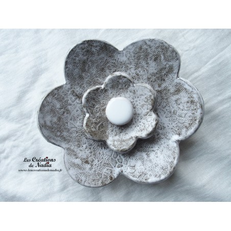 Fleur en céramique poppies taille XXL, couleur elsass café