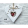 Coeur à suspendre Liesel, couleur blanc