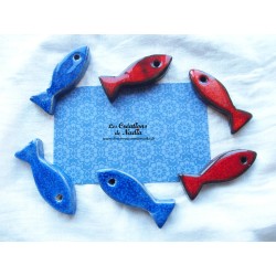 Lot de 6  sardines en céramique porte couteau