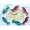 Lot de 6  sardines en céramique porte couteau