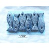 Lot de 6  sardines en céramique porte couteau