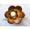 Fleur en céramique poppie pour les jardins, taille XL, couleur jaune bouton d'or