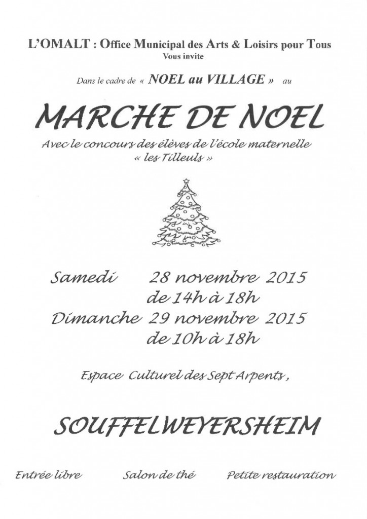 AFFICHE MARCHE NOEL SOUFFEL 2015