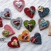 Broche coeur en céramique Les Créations de Nadia